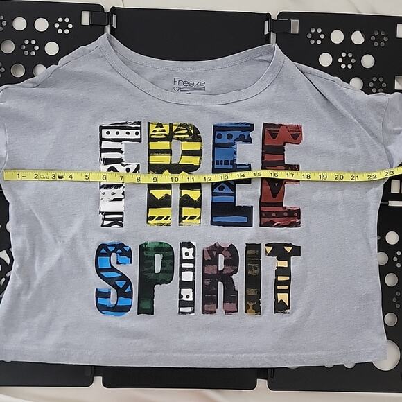 Freeze gray cropped graphic t-shirt XS - Picture 8 of 10